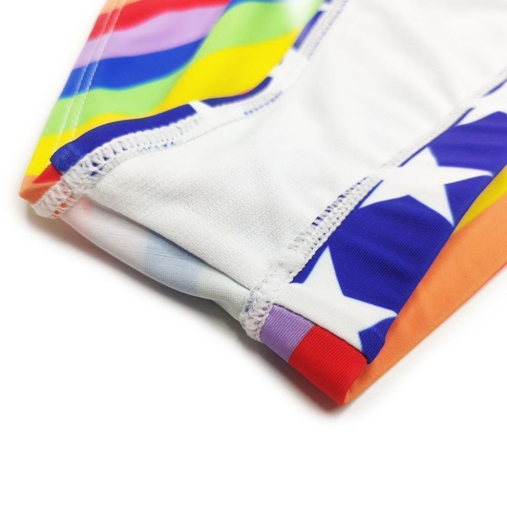 HOST PICK Men's classic speedo style pride rainbow flag swim briefs size XL - Picture 6 of 8